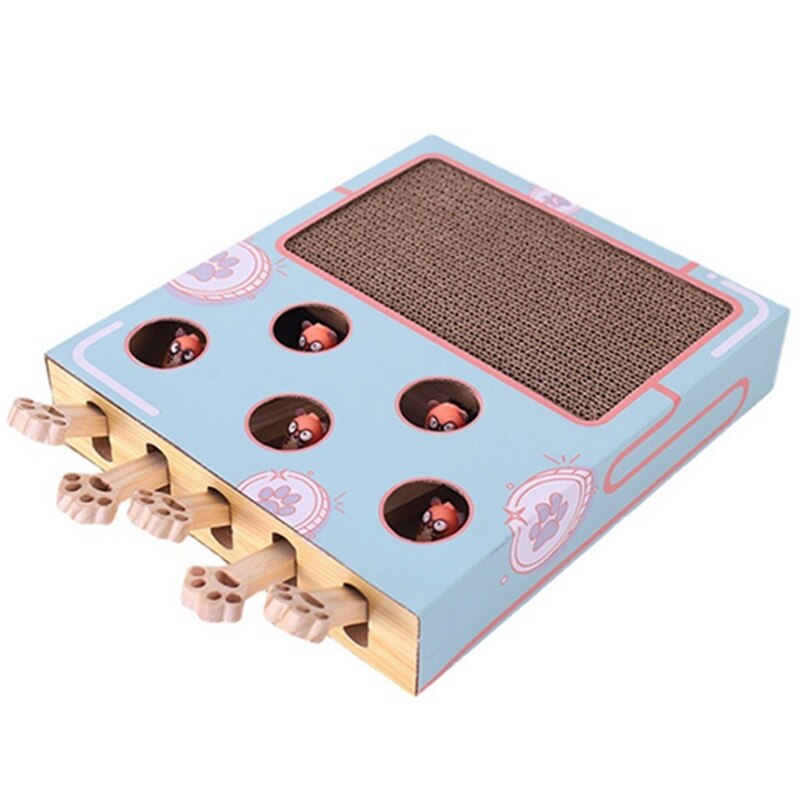 A9LB Cat Scratchers Cat Scratcher Cardboard Whack a Mole Game Corrugated Cardboard Scratch Lounge Satisfy Cats's Scratching