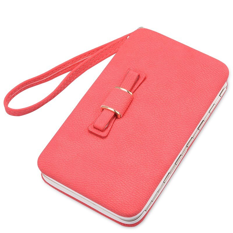 Catei Karrui Korean version of the women's wallet long mobile phone bag bow lunch box female bag tide