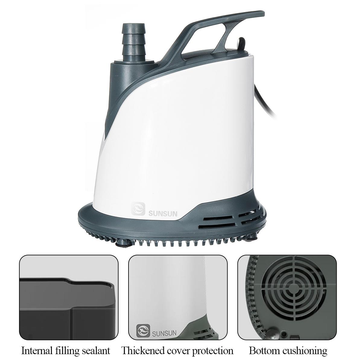 15/20/40/55/80W Submersible Pump Acquarium Water Filter Fish Tank Fountains Pump White ABS 360° Around Water Pumps 220-240V