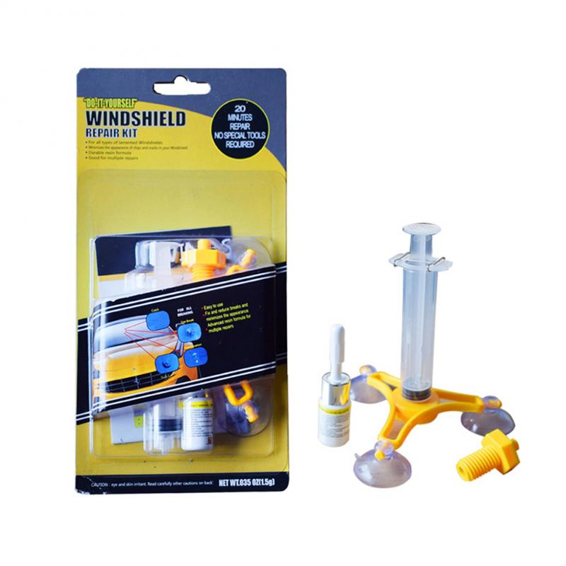 Diy premium bil crack forrude reparation injektor sæt auto rude glas forrude split ridse harpiks reparation gendannelsessæt