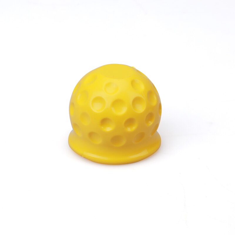 4 Colors Universal 50MM Tow Bar Ball Cover Cap Trailer Ball Cover Tow Bar Cap Hitch Trailer Towball Protect Car Accessories: YELLOW