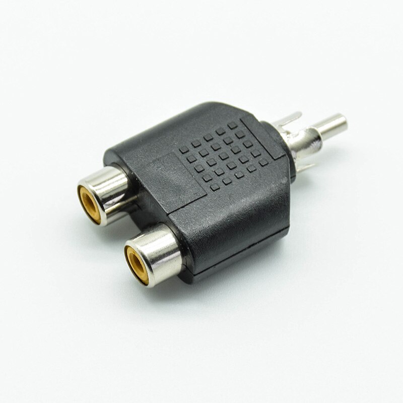 4 stks/partij RCA Y Splitter AV Audio Video Plug Converter 1 Man naar 2 Vrouwelijke Adapter Kit Lotus Kleur AV Jack RCA plug Naar Dubbele