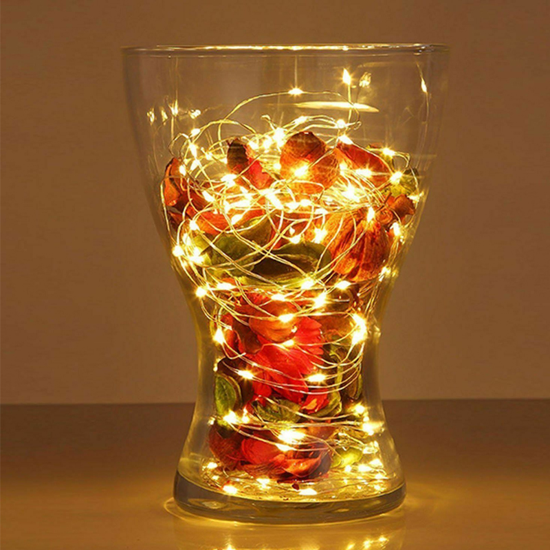 1/2/3M LED String Lights Copper Wire Fairy lights Battery Powered Garland Lamp Bedroom Home Christmas Wedding Party