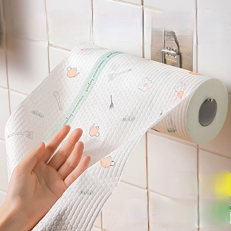 Cotton Cloth Wipes Reusable Cleaning Paper Towel Kitchen Roll Rags disposable Cleaning Cloth dishwashing gadgets Scouring Pad