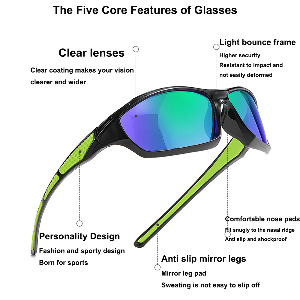 Sports Sunglasses Men Women Fishing Hiking Running Cycling Mountaineering Sport Sun Glasses Windproof UV400 Eyewear