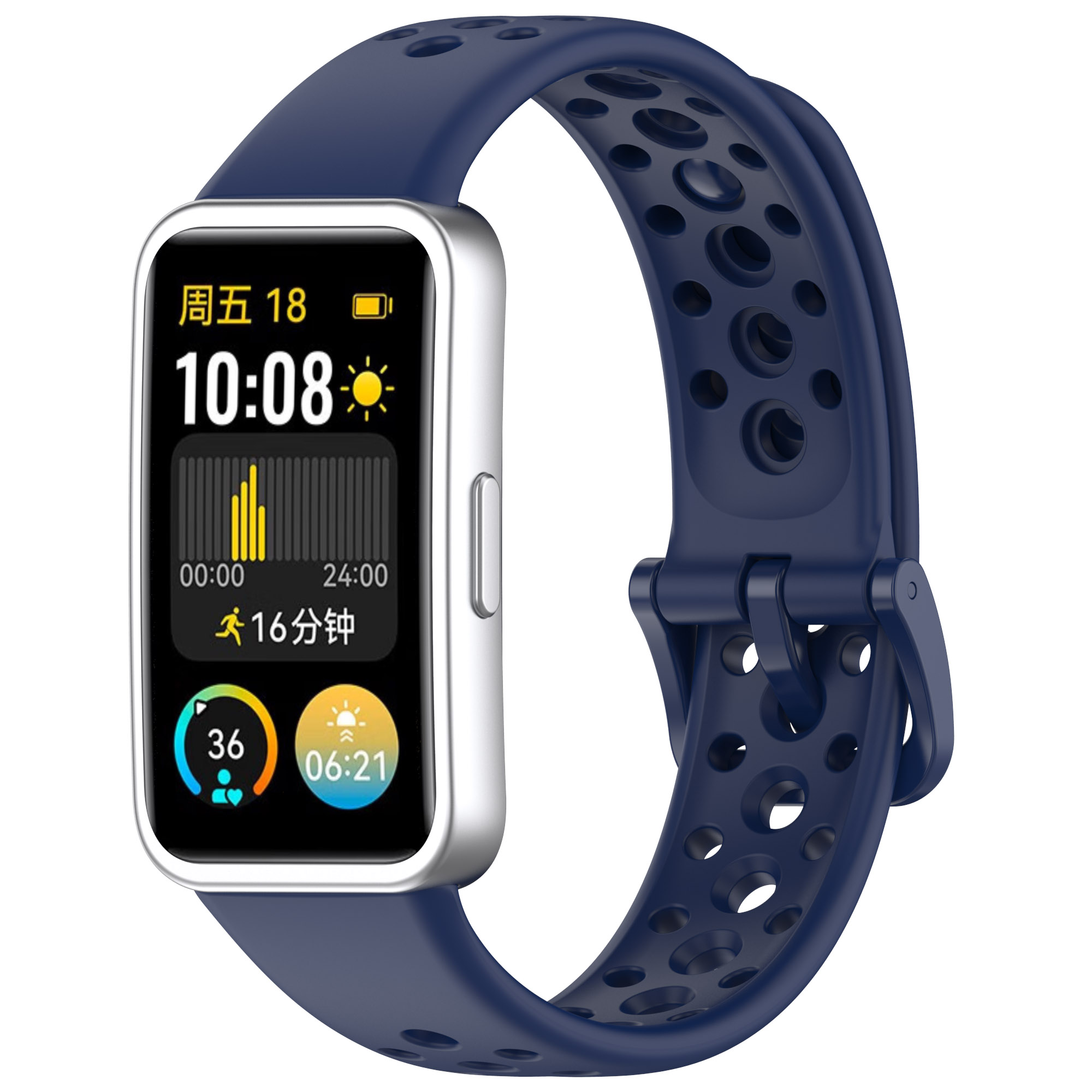 Bracelet de montre de sport respirant en Silicone pour Bracelet de remplacement Huawei Band 9/8