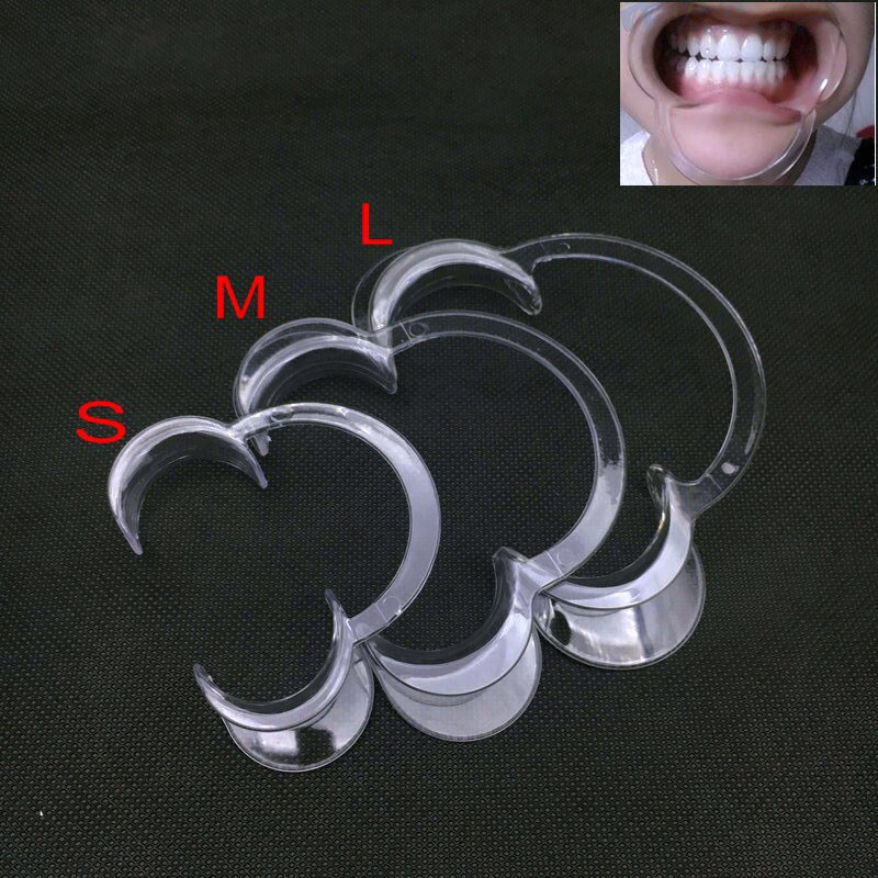 3 Maten Dental C Vorm Lip Wang Retractors Plastic Mond Opener Orthodontische Gereedschap Tandheelkunde Gereedschap