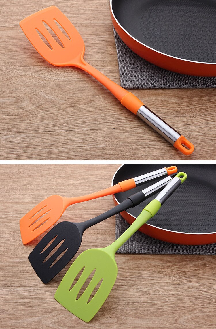 1PC Kitchen Utensils Nonstick Cooking Spatula Nylon Heat-Resistant Slotted Spoon Scoop Turner Kitchen Cooking Tools KX 254