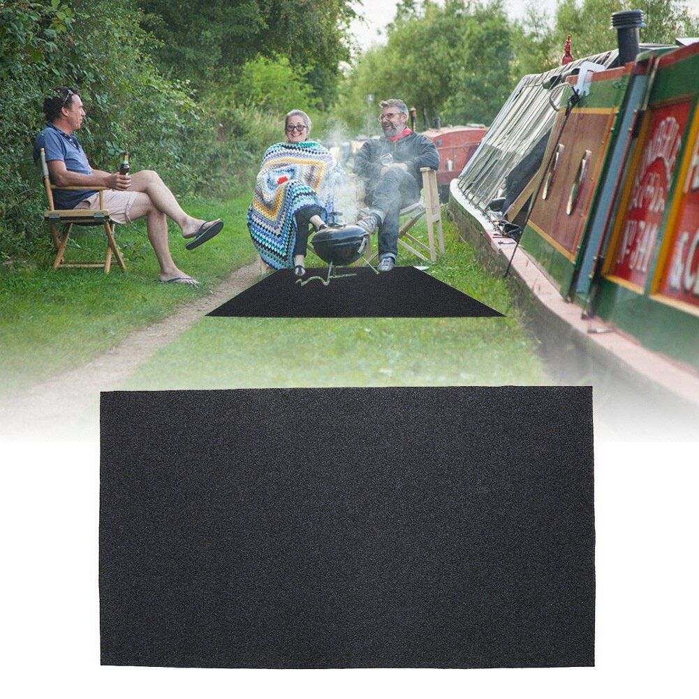 Ildfast varmebestandig bbq gassgrill splatter mat mat bakgård gulv beskyttende teppe 124 x 75cm