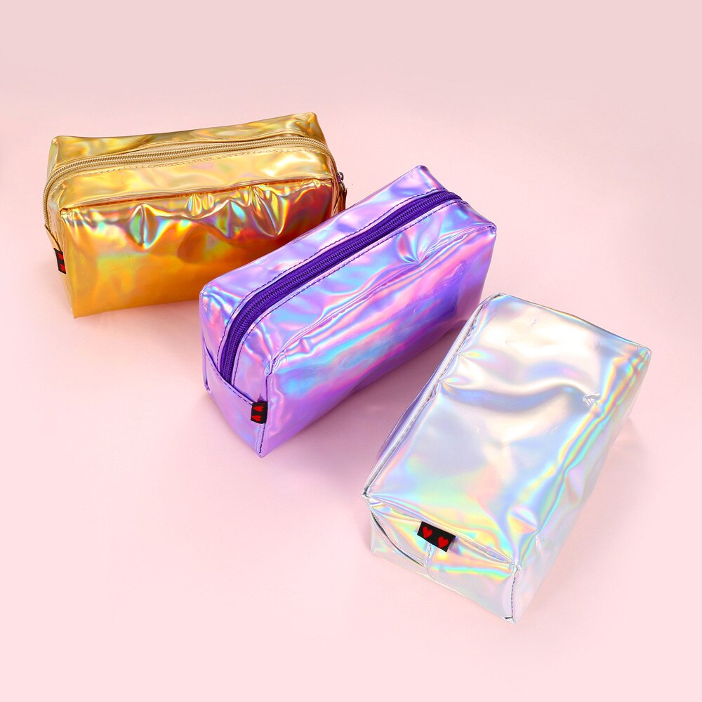 Colorful Stationery Pen Pencil Case Cosmetic Bag Travel Makeup Bag High Capacity Pencil Bag School Box Pencil Pouch Stationery