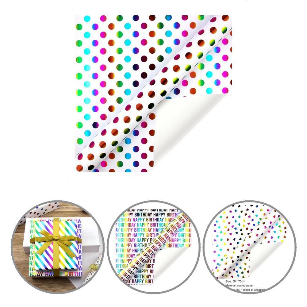 1 Roll Useful Wrapping Paper Delicate Widely Applied Easy to Use Christmas Wrapping Paper Roll