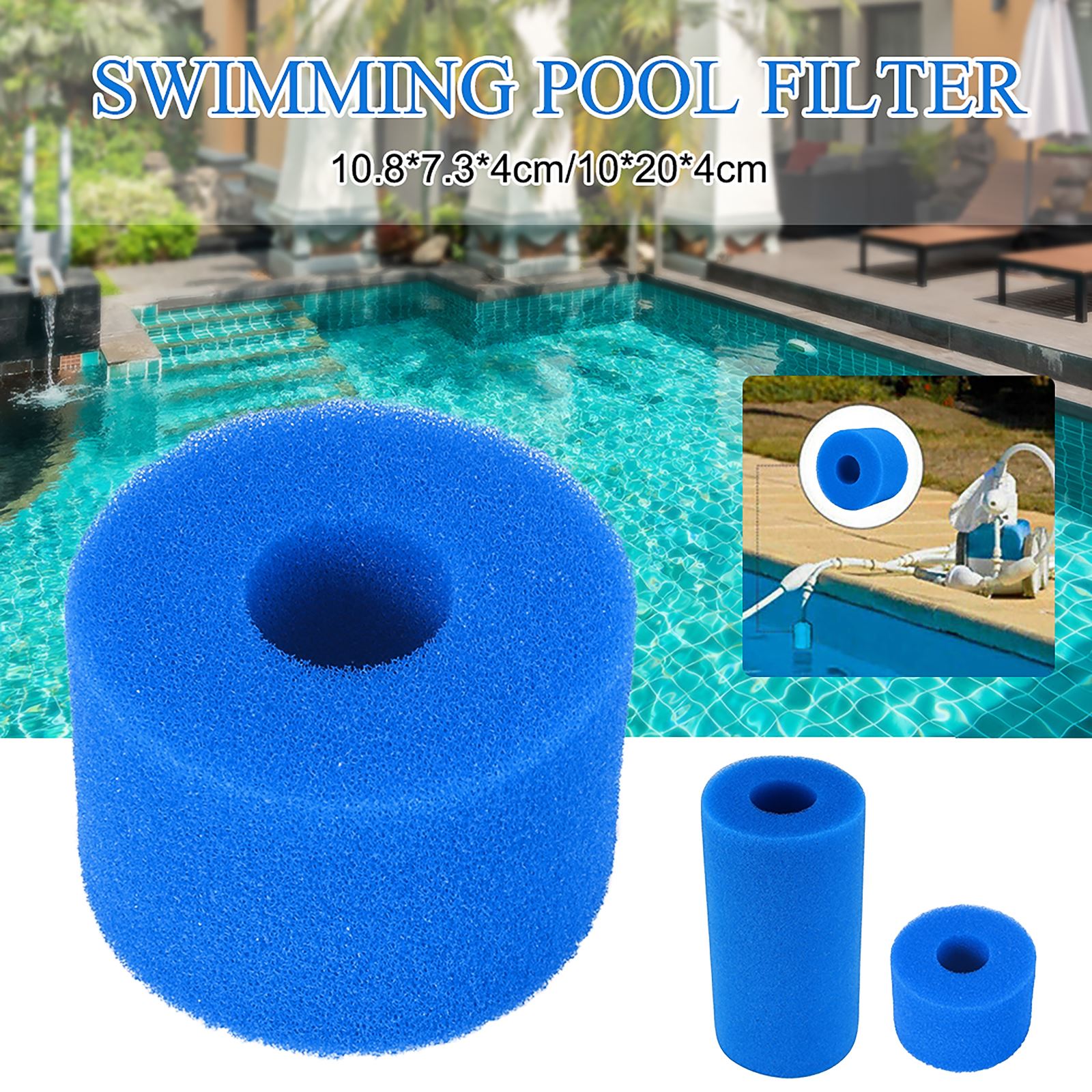 Zwembad Filter Foam Herbruikbare Wasbare Voor Intex S1 Type Zwembad Filter Spons Cartridge Geschikt Bubble Jetted Pure Spa
