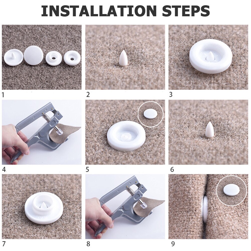 360 Sets T5 Plastic Drukknoop Met Snaps Tangen Tool Kit & Organizer Containers Bedienen Snaps Diy Familie Naaien gereedschap