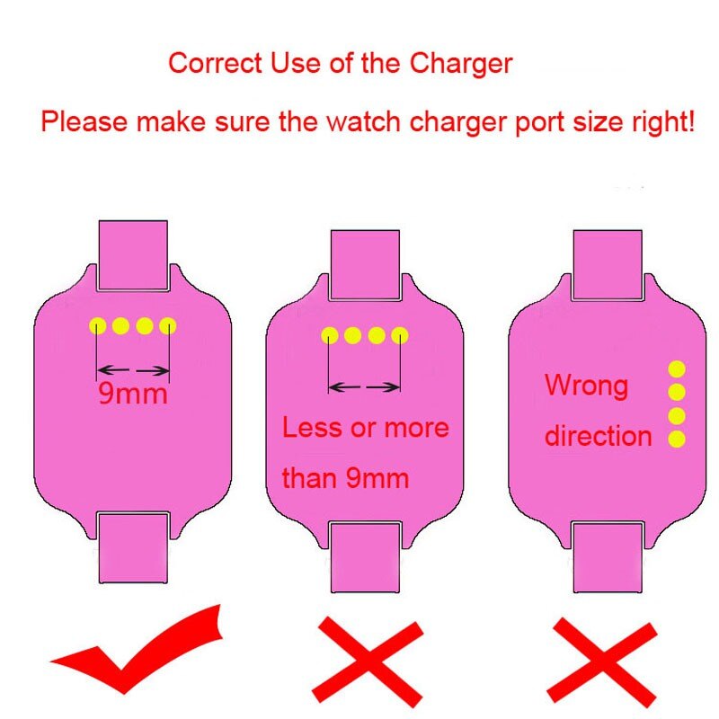 USB Charging Cable For DF25/DF27 Kids Smartwatch Power Charger Replacement Charging Cable USB Charging Clip Accessories