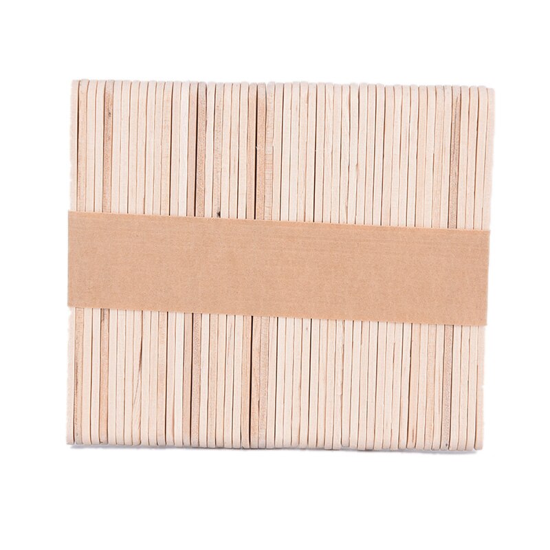 Wood Ice Cream Stick 50 PCS Craft Stick Ice Cream Sticks Natural Wood Popsicle Craft Sticks Ice Cream Tool