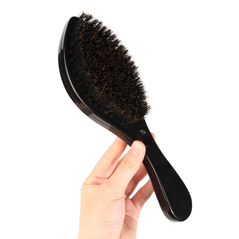 MAN Hair Brush Boar Bristle For Men's Beard Shaving Comb Face Massage Facial Hair Cleaning Brush Wave Comb