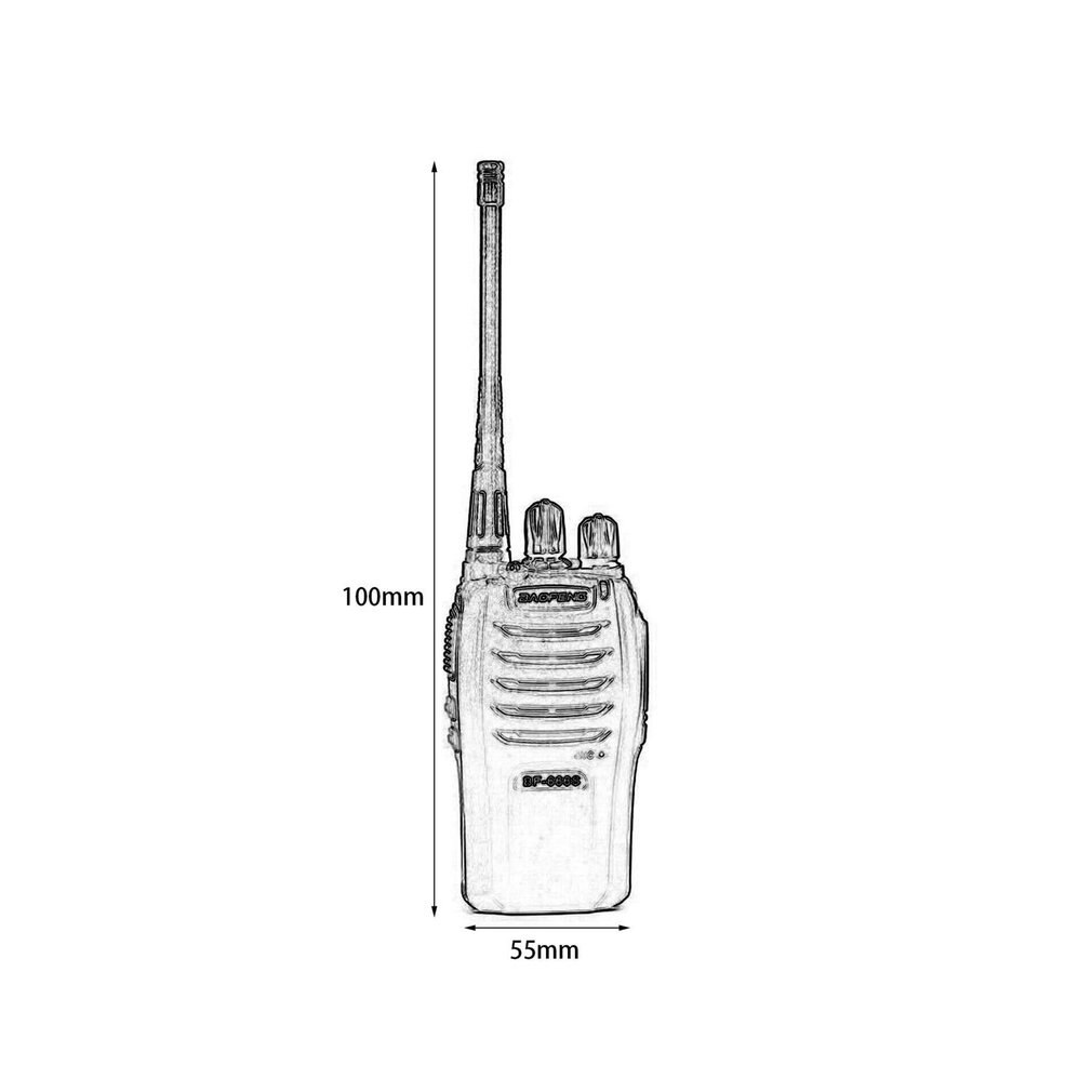 Bf -777s walkie talkie fjernbetjening tale nødalarm automatisk strømbesparende optaget kanal lås computer programmering stemmestyring