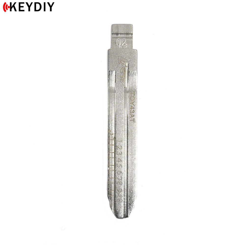5/15/50pcs Uncut Metal NO. 02 Scale Blank Car Key KD MINI/KD900 Remote Blade TOY43AT for Toyota Camry/Reiz/Corolla 02#
