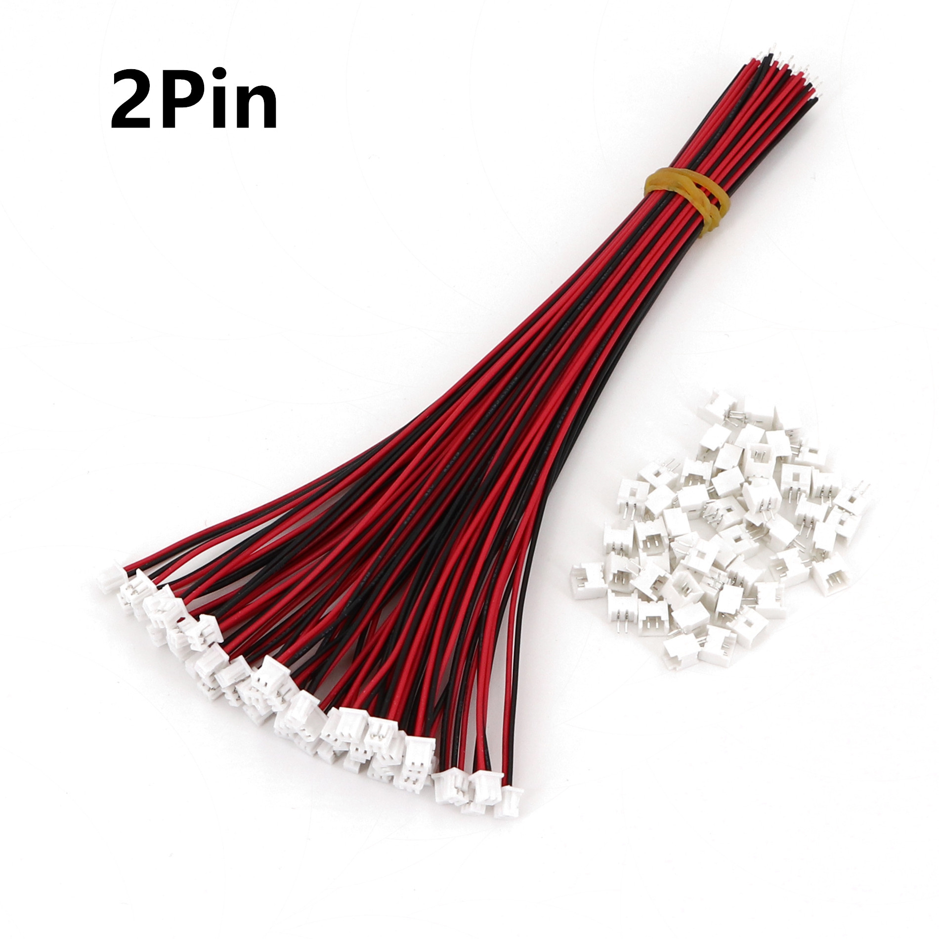 50Sets Micro JST 2/3/4/5/6/8 Pin Single End Pitch 1.25mm 15cm 28AWG Wire to Board Connector: Gold