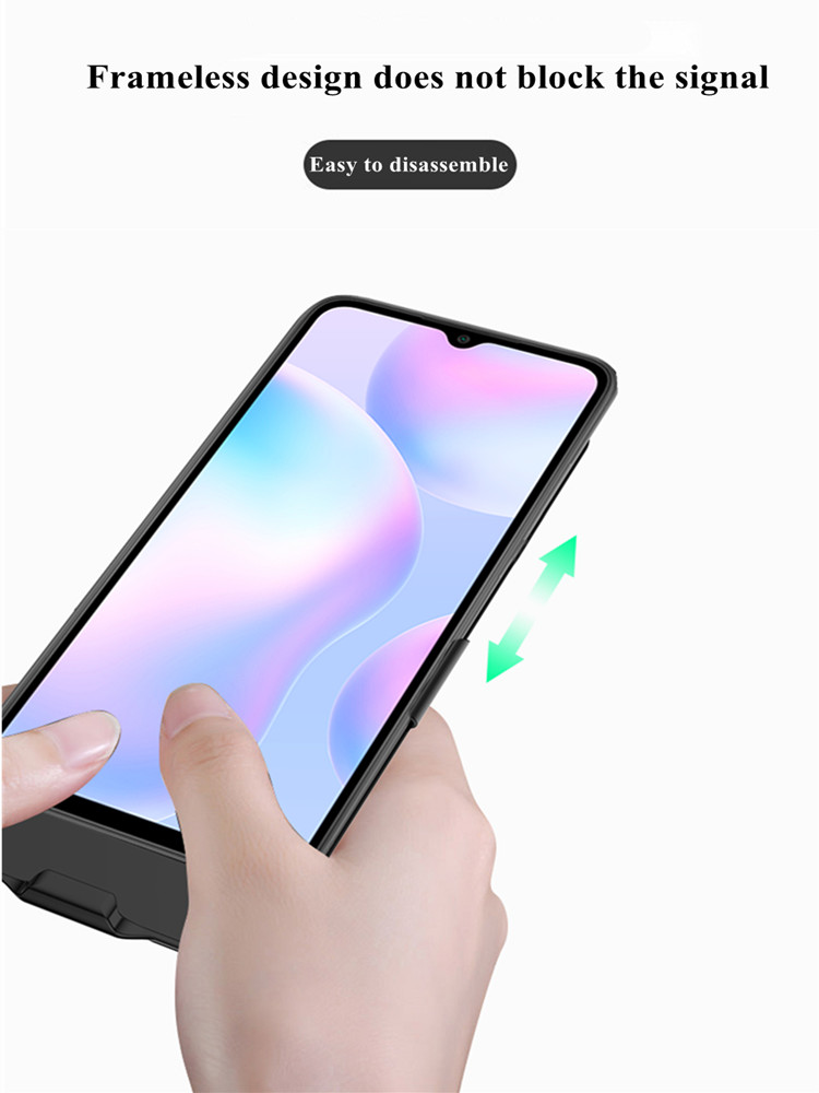 6800mAh External Power Bank Charging Cover For Xiaomi Redmi 9A Battery Case Portable Smart Battery Charger Cases For Redmi 9A