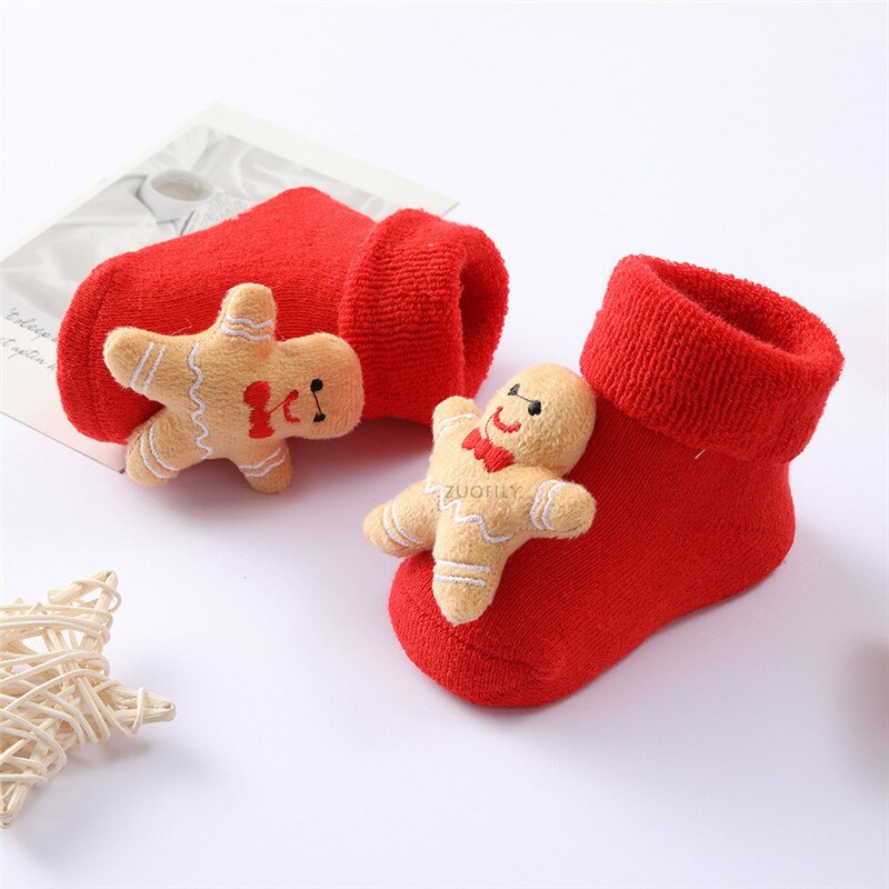 Bambini calzini per bambini ragazze ragazzi addensare stampa bambini in cotone regalo di natale per bambini calzino caldo neonati neonato calzino corto abbigliamento