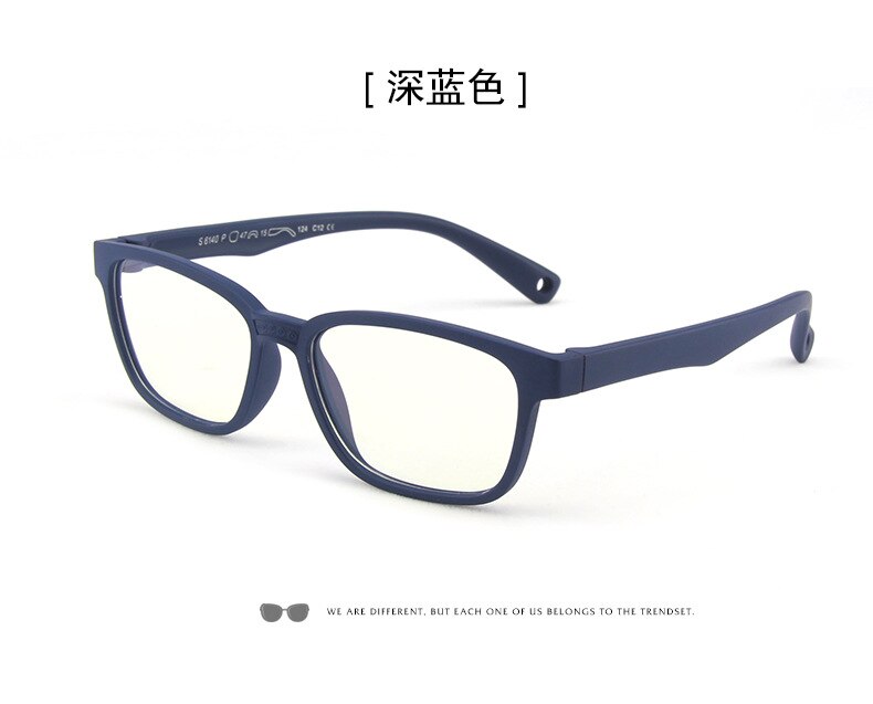 Anti-blue Light Goggles Eyewear Frame Children Optical Glasses Flexible One-piece Safe Eyeglasses Plain Mirror Silicone