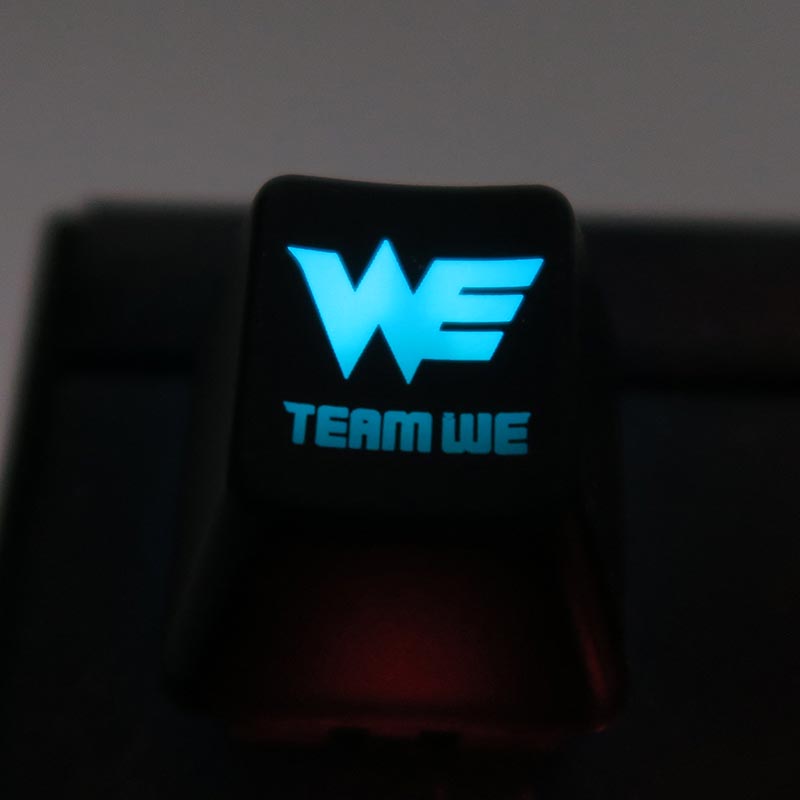 Mechanical keyboard personality transparent keycaps for csgo dota2 EDG we CLG LGD NAVI FANTIC team OEM R4 Height ESC F area: We