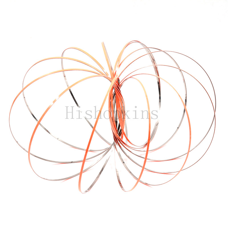 Magic Ring Toroflux Torofluxus Flowtoy Amazing Flow Rings Toys Kinetic Spring Toy Funny Outdoor Game Intelligent Toy Fidget: Glow in dark Orange