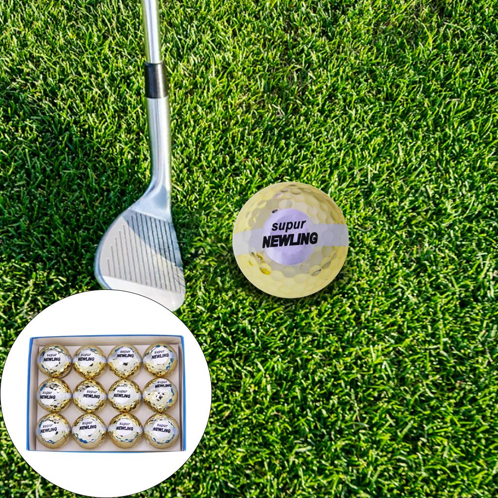 Golf Balls Accessories Golf Practice Balls Fits for Driving Range Indoor Outdoor Exercise: 12 Pieces 