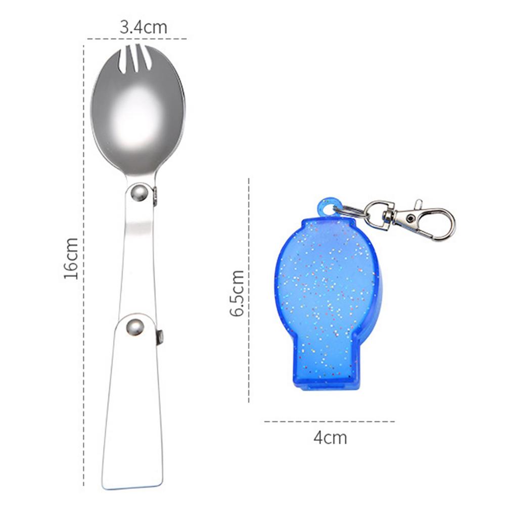 Outdoor Folding Travel Camping Utensil Stainless Pocket Spoon Fork Super Small Foldable Spoon Fork Camping Picnic Tool