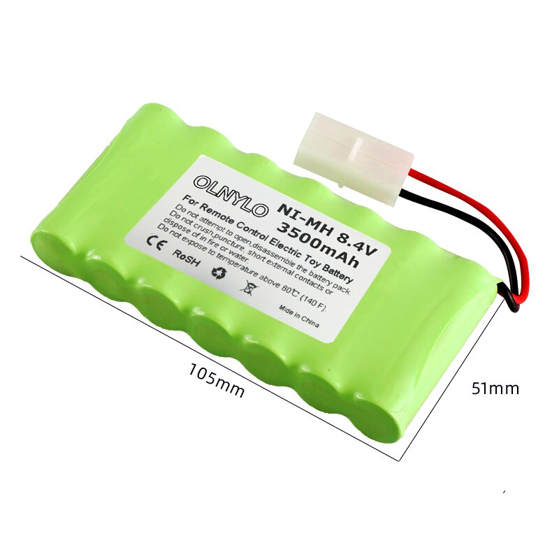 3.6V/4.8V/6V/7.2V/8.4V/9.6V 3500mah NI-MH AA 3000mah Rechargeable Battery Pack For Remote Control Toys Electric Car Volt SM Plug: 8.4V Ket-2p Plug