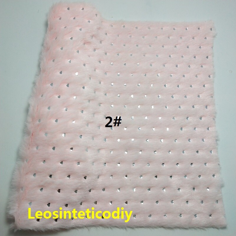 1pc 21 x 29cm synthetisch leer, cuero sintetico imitatiebontleer met zilveren hartjes voor het maken van strikken en accessoires  t62: 2