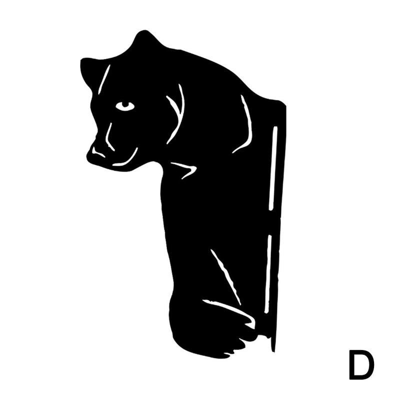Décoration artisanale en fer forgé pour animaux, imperméable et résistant aux intempéries, décoration pour cour, jardin, Silhouette, pelouse, M7n7: D black