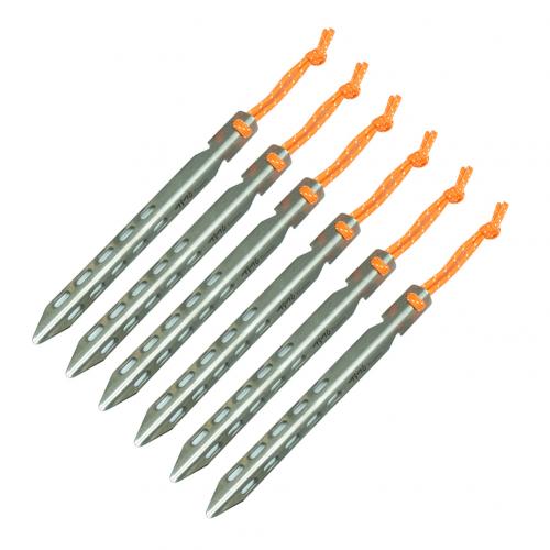 4/6 stk utendørs v-form camping titan teltplugger fortelt Strand negler innsatsverktøy: 6 stk titan