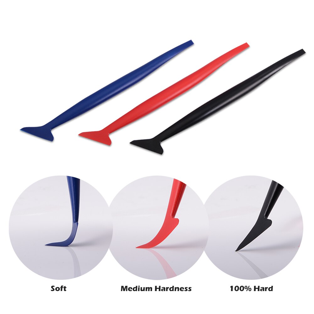 FOSHIO 4pcs Car Vinyl Film Wrap Micro Stick Magnet Squeegee Scraper Car Sticker Styling Tool Window Tint Wrapping Install Tool