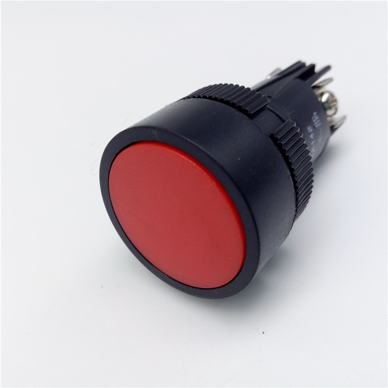 1Pcs 22mm momentary Push button switch red green blue yellow black white normal open/normal close XB2-EA142 XB2-EA131