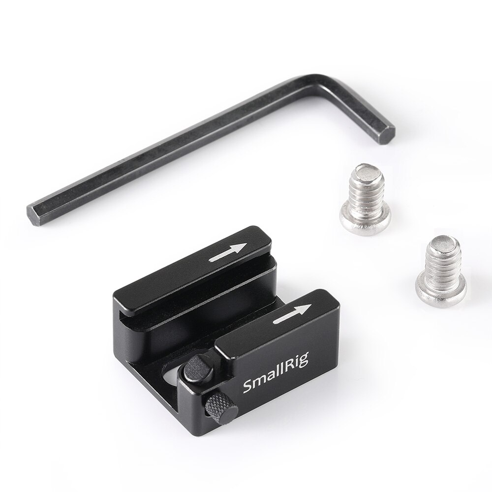 SmallRig Cold Shoe Mount Adapter with Anti-off Button For Camera Cage/Monitor/Handle/Plate With 1/4"-20 Threaded Holes-2260