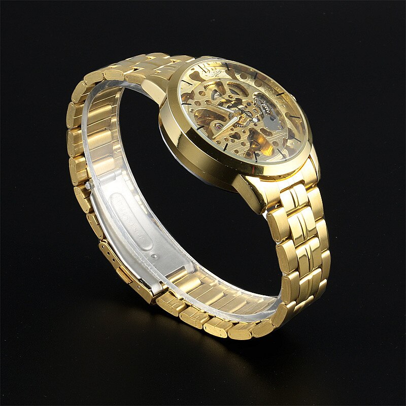 Winnaar Gouden Horloges Luxe mannen Mode Automatische Hollow Out Man Mechanische Horloges Waches relogio masculino