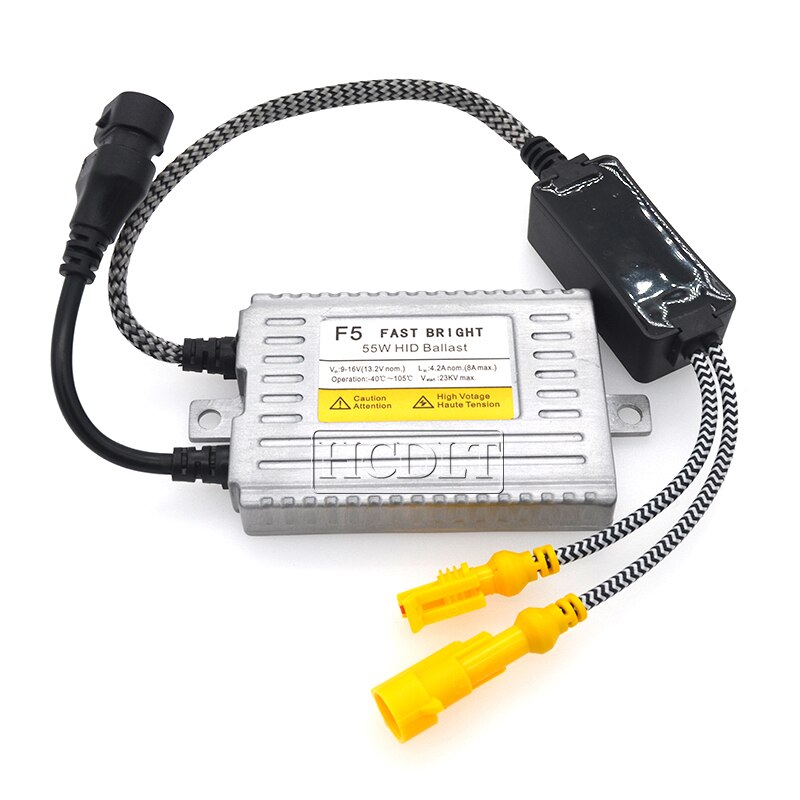 HCDLT-balasto de Xenón HID rápido y brillante, reador de balasto delgado de arranque rápido para Kit de xenón H1 H7 H11 D2H, AC 55W F5