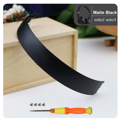 Original oben-Kunststoff-Kopfband für schlägt Solo3 Solo 3-Kopfhörer, Ersatz-Reparatur-Headset-Ersatzteile, gepaart mit Schrauben: Schwarz
