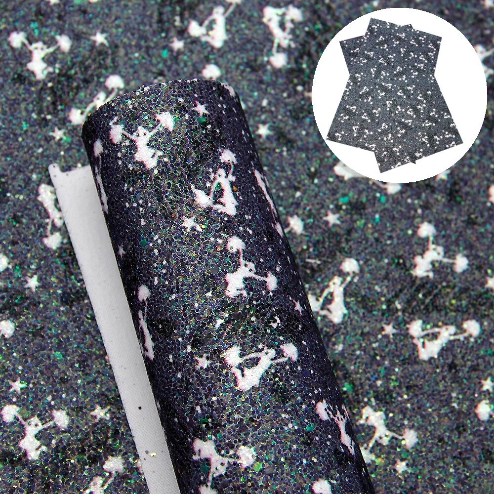 David accessoarer 20*34cm glitter halloween tryckt konstläder tyg diy rosett material heminredning ,1 yc 7789: 1062379006