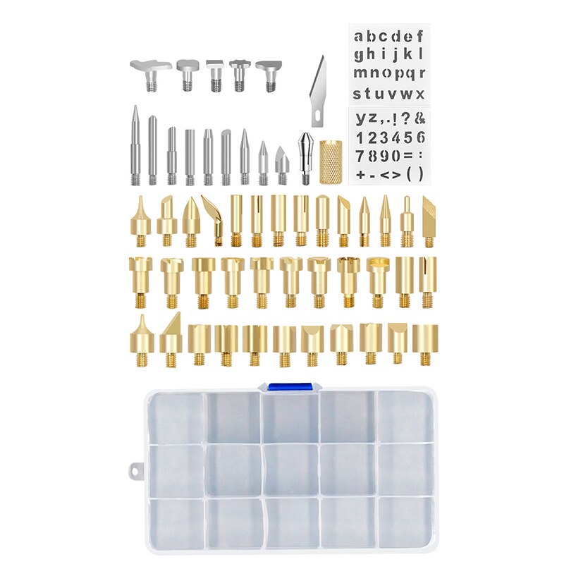 1 Set Wood Burning Pen Kits Tools Soldering Stencil Iron Crafts Pyrography For Garden Tools Accessories