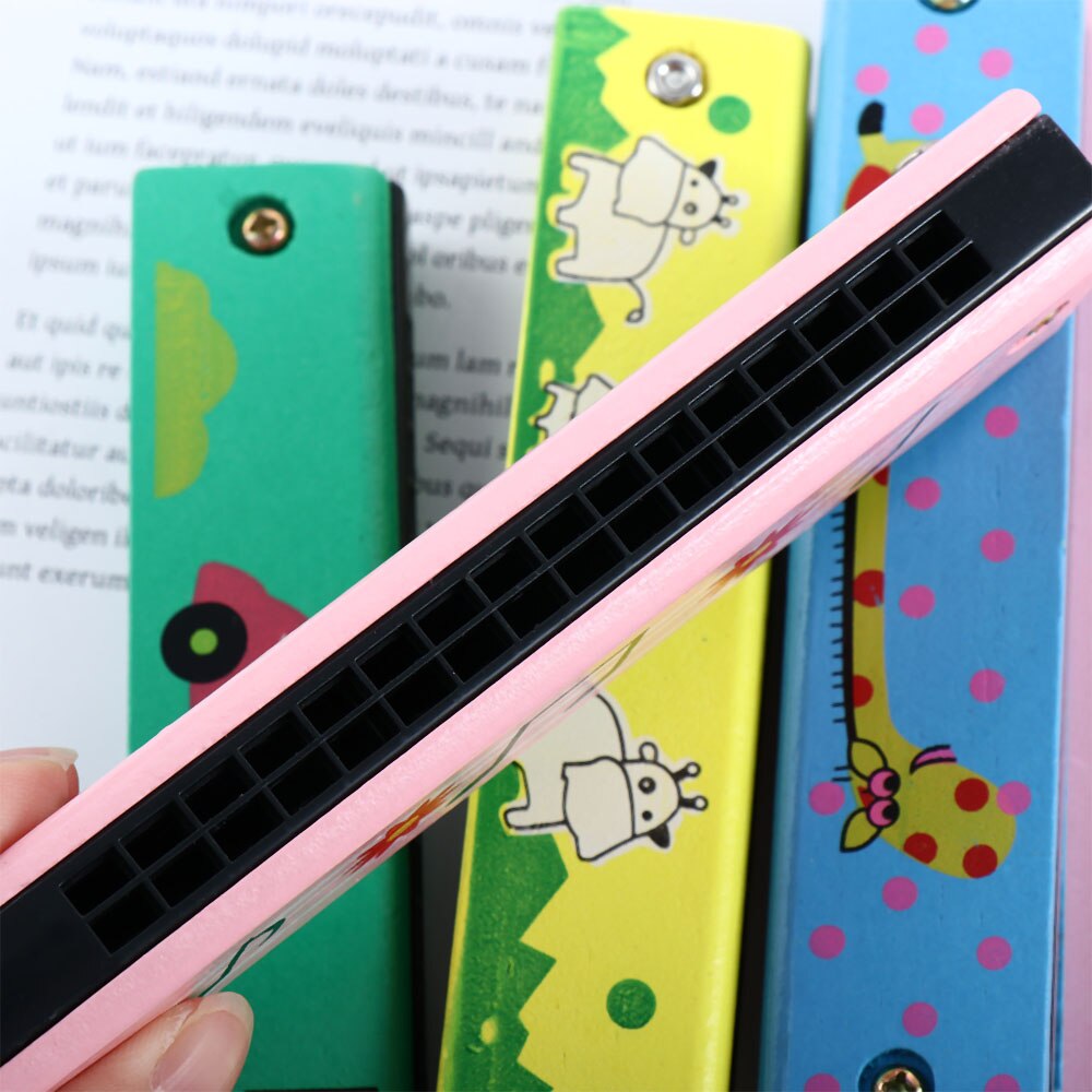 16 Holes Cute Harmonica Musical Instrument Montessori Educational Toys Cartoon Pattern Kids Wind Instrument Children Kids