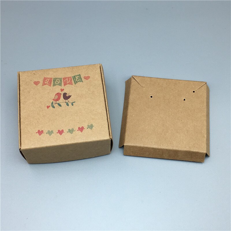 Paper Cardboard Aircraft Packing Boxes Jewelry Set Kraft Boxes Necklace Pendant Earring Displays Box: Love Board