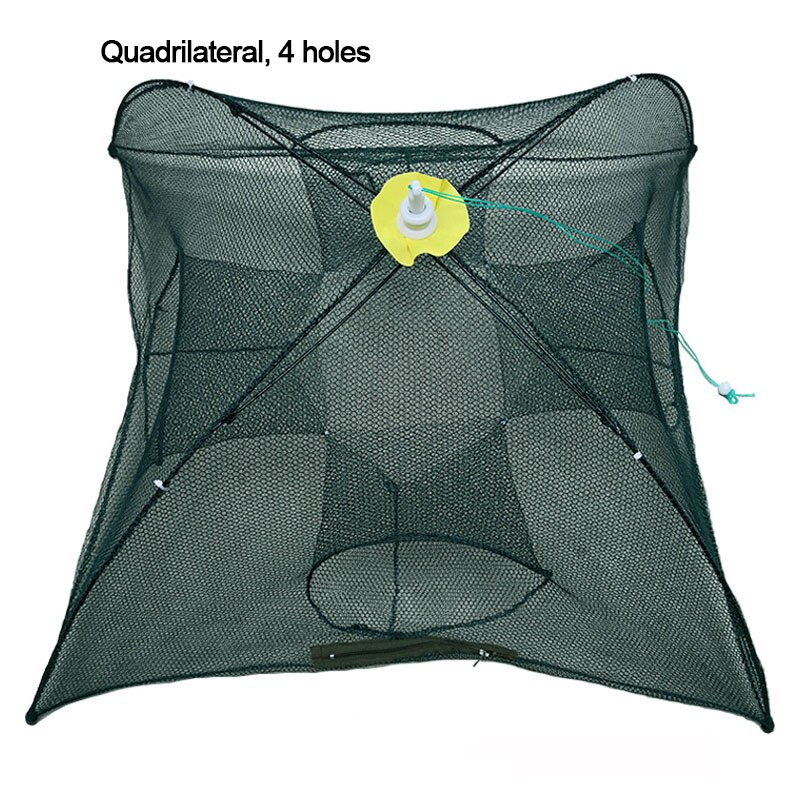 Fishing Net 4-12 Holes Umbrella Automatic Shrimp Cage Nylon Foldable Crab Fish Trap Net Cast Folding Fishing Network