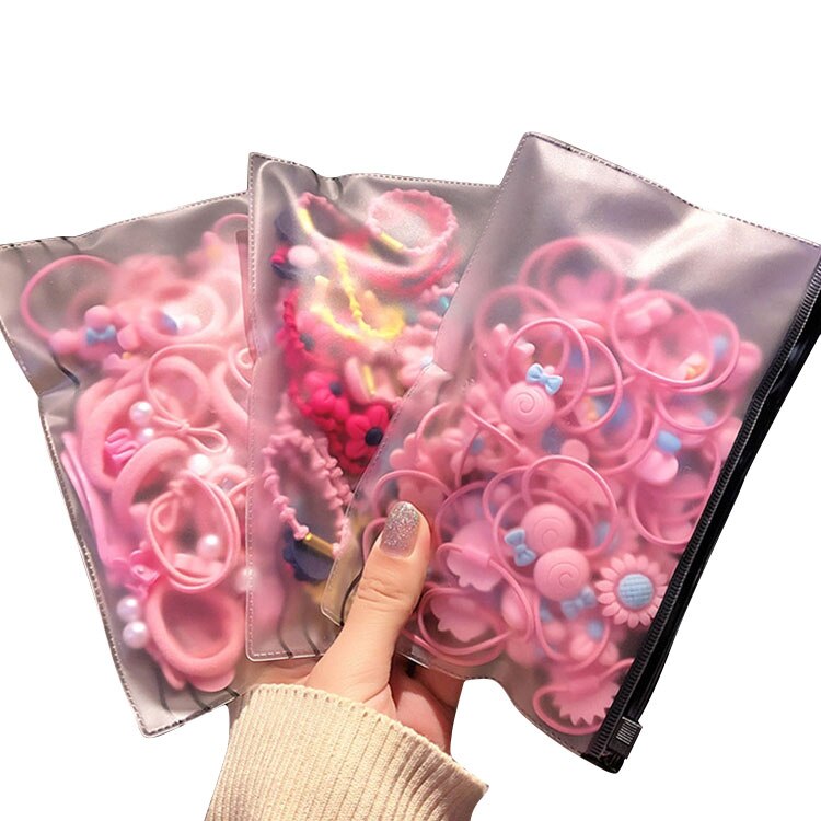 40 ou 50 pçs elástico corda anel hairband crianças doces cor de cabelo banda rabo de cavalo titular