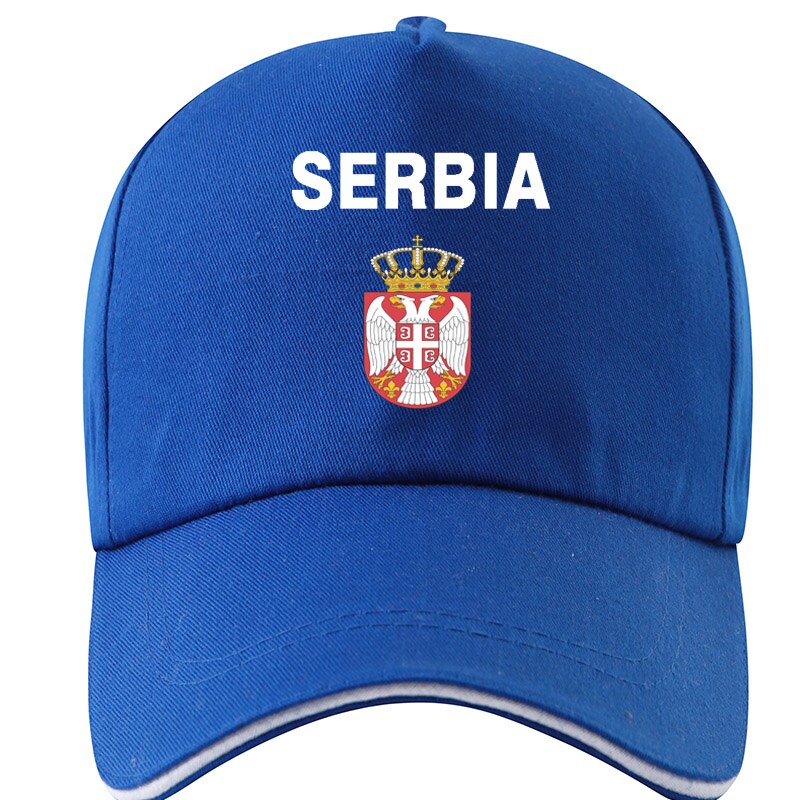 SERBIA repubblica cap fai da te di trasporto custom made nome numero di srbija SRB cappello srpski nazione bandiera serbien college stampa foto berretto da baseball cap: Blu