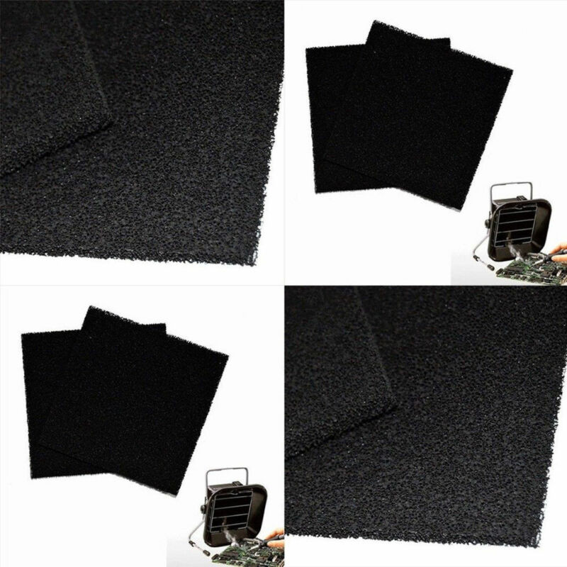 5 esponjas de filtro de carbón activado negro de 13*13*1cm para 493 absorbente de humos de soldadura esponja de escape de humo ESD