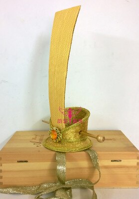 7 Designs High Tiara Pure Handmade Men's Hair Tiara Ancient Chinese Three Kingdoms Period Prince Hair Crownpiece Hanfu Accessory: A golden 12cmDx36cmH