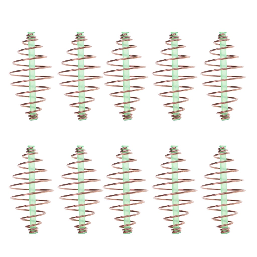 10pcs Metal Fishing Feeders Bait Launcher Bulk Fishing 5.5x2.5cm